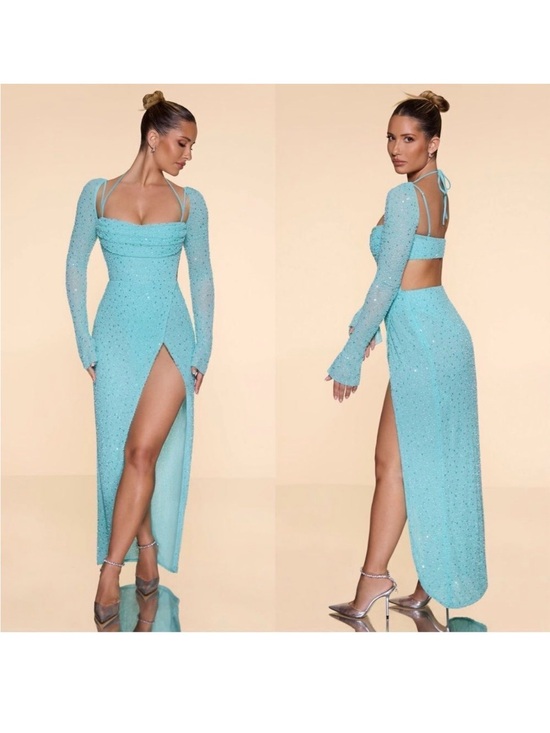 Oh Polly Dresses & Skirts - Oh Polly Champel Maxi Dress Size 10 Aqua